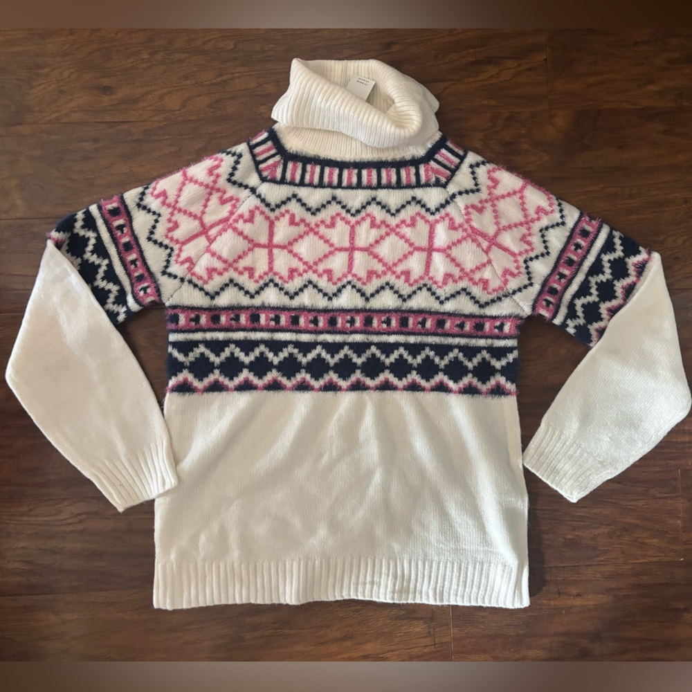 Maurices Ivory Knit Sweater Fair Isle